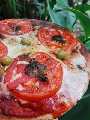 Pizza napolitana at El Ceibo Natural in Puerto Viejo De Talamanca