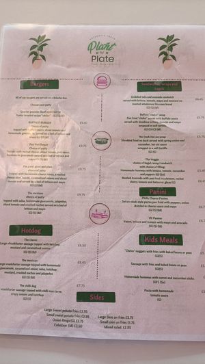Menu at Plant N Vibe – Street Food by Plant N Plate in Birmingham