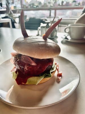 Halloween special burger   at Plant N Vibe – Street Food by Plant N Plate in Birmingham