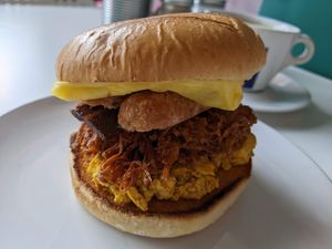 Mega Breakfast Burger at Plant N Vibe – Street Food by Plant N Plate in Birmingham