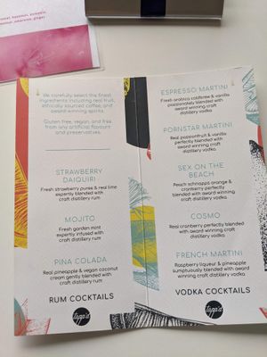 Cocktails Menu at Plant N Vibe – Street Food by Plant N Plate in Birmingham