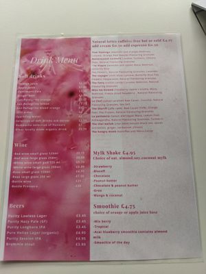 Drinks Menu at Plant N Vibe – Street Food by Plant N Plate in Birmingham