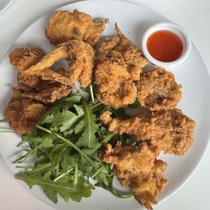 Oyster mushrooms southern fried wings  at Plant N Vibe – Street Food by Plant N Plate in Birmingham