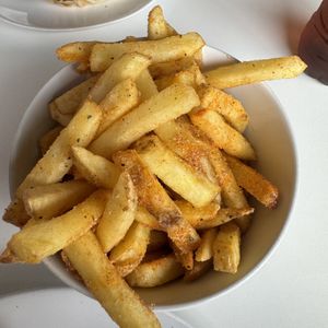 Fires perfectly seasoned  at Plant N Vibe – Street Food by Plant N Plate in Birmingham