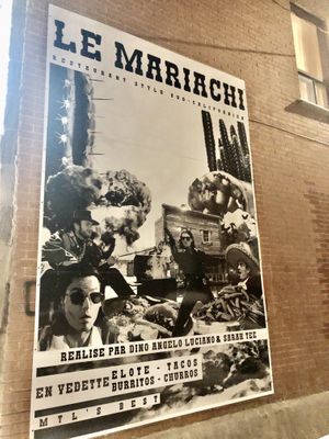 Poster at Le Mariachi in Montreal