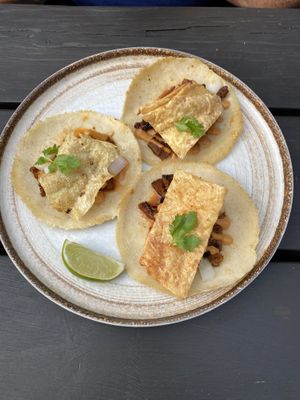 Carnitas Chicharron Tacos at Le Mariachi in Montreal
