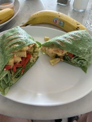 Vegan breakfast burrito  at The Gathering Cafe in Ocala