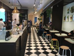 Inside venue. at Le Botaniste - UWS in New York City