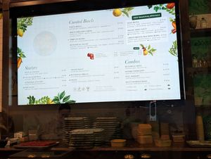 Posted Menu at Le Botaniste - UWS in New York City