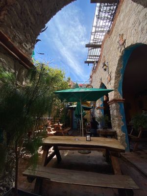 Outdoor seating  at El Negrito Gorditas in Bernal