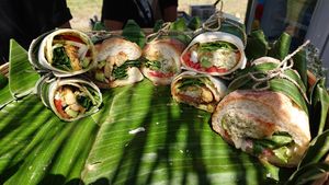 sandwiches and wraps at the Bali Vegan Festival 2018 at Swich Sandwiches in Tibubeneng