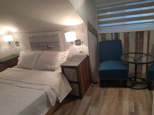 Waltzing Spruce Room at Dancing Trees Airbnb in Port Stanley