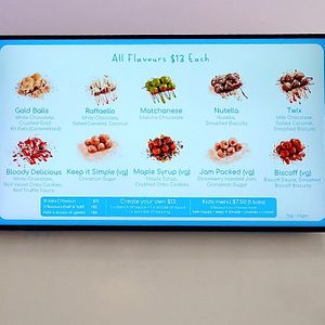 Menu at Donut Worry in East Victoria Park