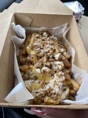 Dante’s Inferno Fries. at Boardwalk Vegan in Havertown