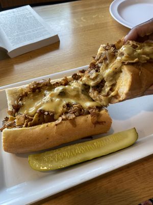The twister: classic “philly cheesesteak wit whiz”   at Boardwalk Vegan in Havertown