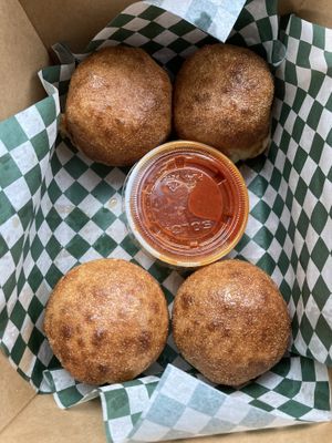 Pizza bough balls  at Boardwalk Vegan in Havertown