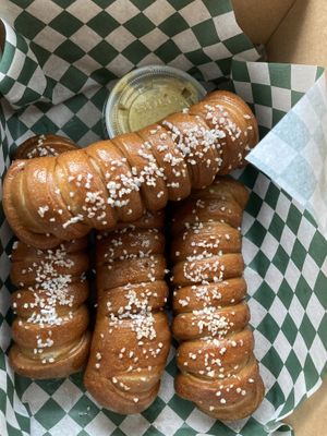Pretzel sticks  at Boardwalk Vegan in Havertown