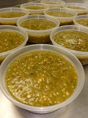 Tomatillo salsa  at Raul's Cocina in Phoenix