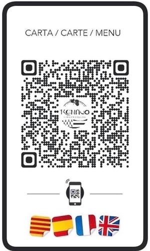 Menu in English, French, Catalan and Spanish  at Kenavo Crêperie in Reus