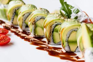 Vegan avocado sushi at Shijō in Wurzburg