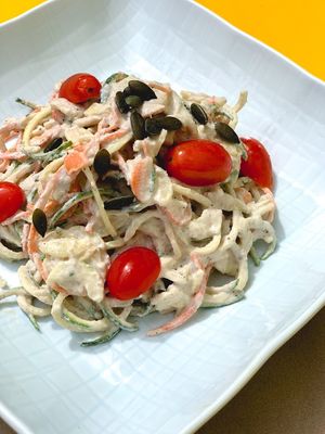 Zucchini pasta at Healthy Mania in Phuket