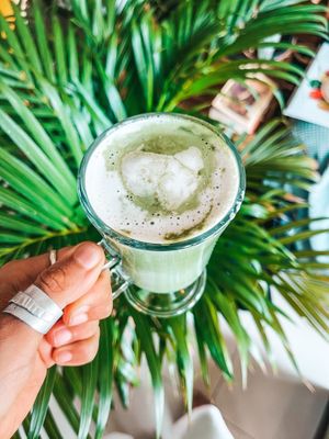 Vegan Matcha Latte at Healthy Mania in Phuket