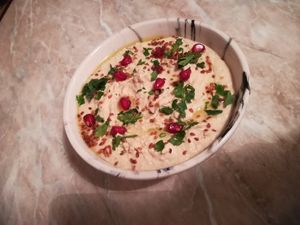 Hummus at The Garden Cafe & Restaurant in Budapest