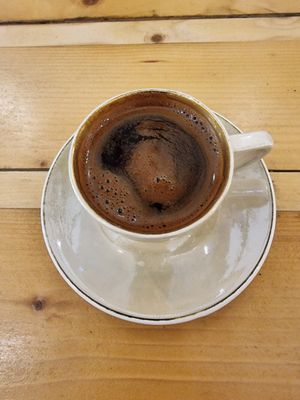 Turkish coffee at The Garden Cafe & Restaurant in Budapest