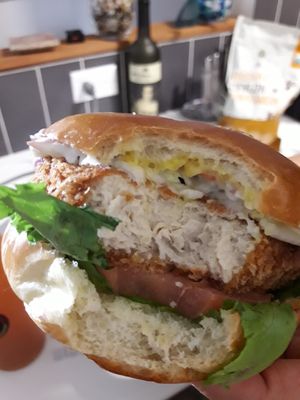 Taste like chicken, of course vegan :-) at 100% HP in San Juan