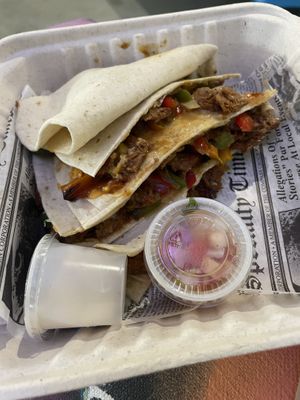 Steak quesadilla   at 100% HP in San Juan