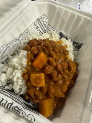 Rice and beans (sold separately ) #Veganuary at 100% HP in San Juan