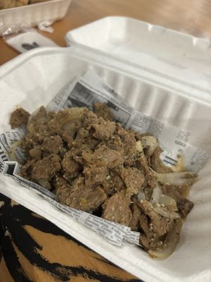 bistec encebollado ! steak and onions   at 100% HP in San Juan