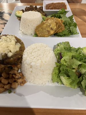 Two vegan platters    at 100% HP in San Juan