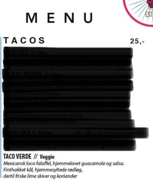 Veggie tacos at Tacos Locos in Koege