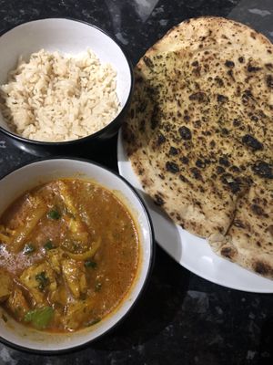Chick’n Curry with Rice and Naan at Nature's Basket in Wolverhampton