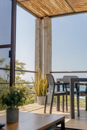 View from Living room to the ocean at Casa Mauna in San Pedro Pochutla