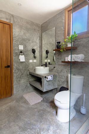 All our suites feature ample bathrooms at Casa Mauna in San Pedro Pochutla