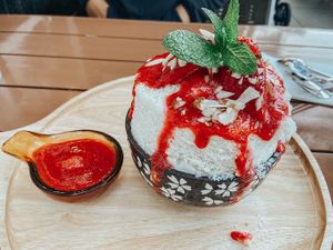 Strawberry bingsoo   at U:Dessert Story in San Francisco