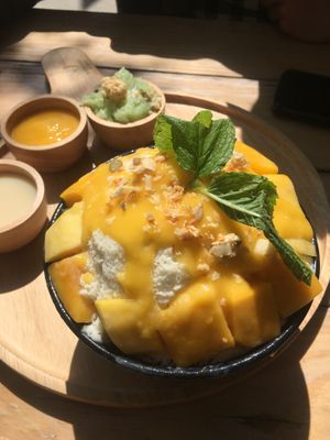Mango sticky rice bingsoo  at U:Dessert Story in San Francisco