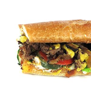 The Original Plant-Based Chopped Cheese*.

*Plant-Based. at Extra Market in Los Angeles