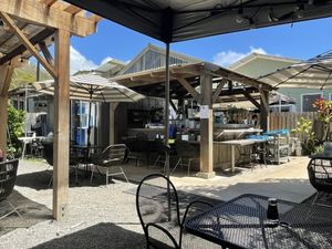 Really nice outdoor seating area    at Japanese Grandma's in Hanapepe