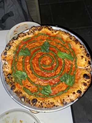 Tie dye pizza  at Sestina - Culver City in Culver City