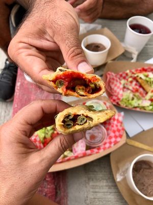 Quesadilla with ejotes con salsa at El Antojo at Joe's Deli - Maybe closed in Los Barriles
