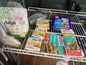 Vegan options in the refrigerated case at El Antojo at Joe's Deli - Maybe closed in Los Barriles