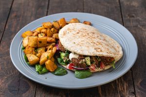 Falafel pita at Hrana Pământului in Timisoara