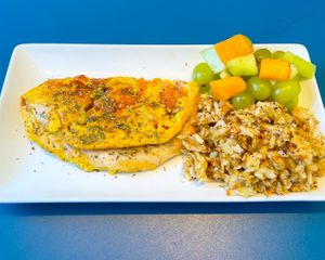 Omelette at The Happy Vegan in San Francisco