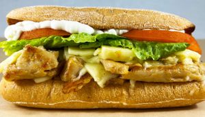 Chicken Sub at The Happy Vegan in San Francisco