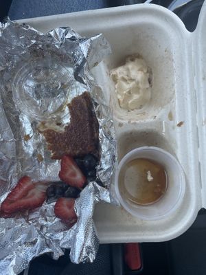 French toast (post the devouring stage)  at The Happy Vegan in San Francisco