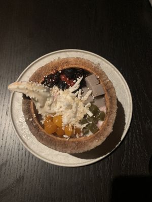 Bobo Ice Cream with Matcha jellies. at PLANTA Queen  in Coconut Grove