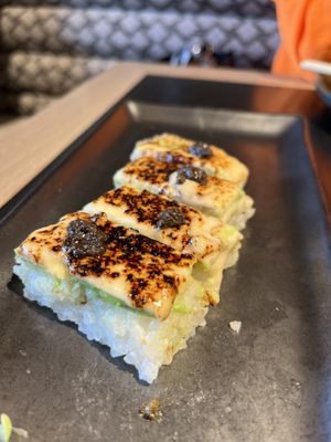 Torch sushi roll at PLANTA Queen  in Coconut Grove